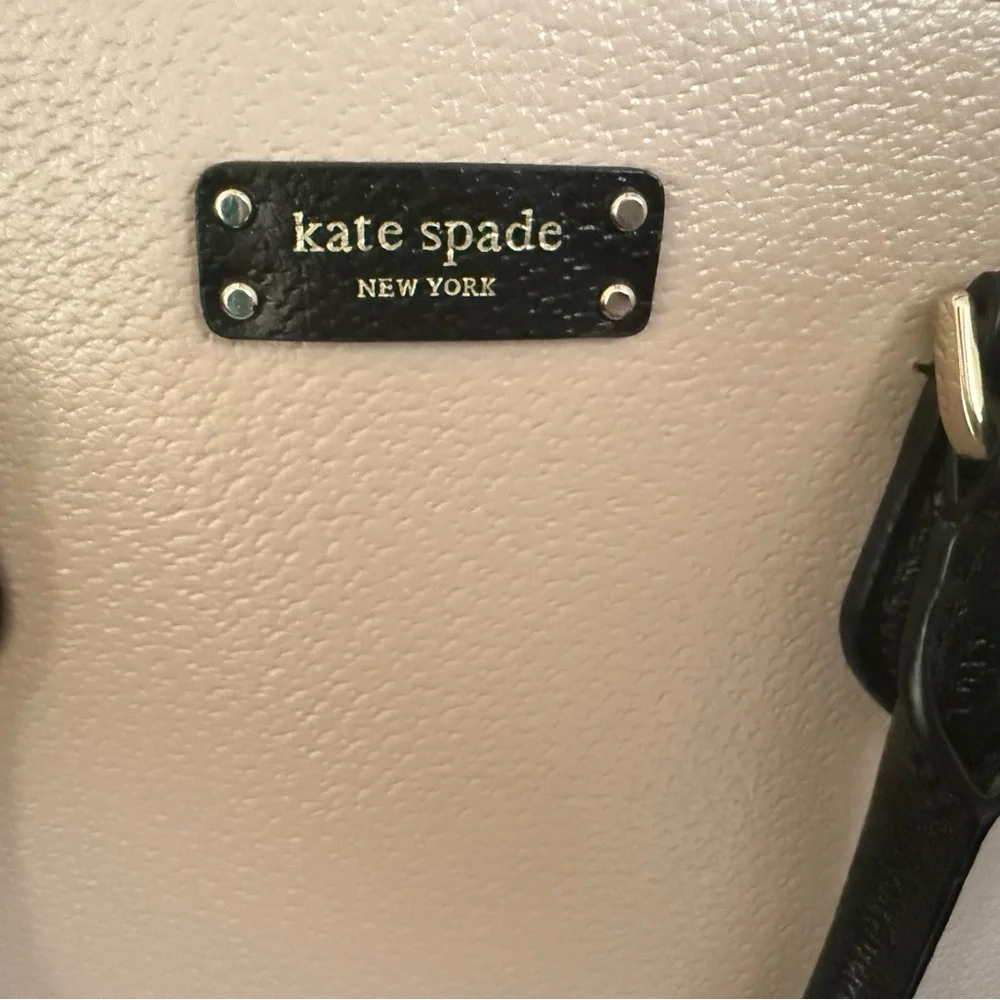 Kate Spade Jeanne Satchel Crossbody Handbag‎ Cream/Black Purse